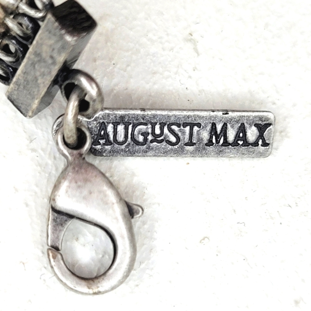 August Max Gemstone/Glass Bead 4-strand Metal Wire Necklace - Picture 4 of 8